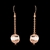 Picture of Beautiful Enamel Rose Gold Plated Dangle Earrings