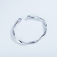 Picture of Small Platinum Plated Fashion Bangle with Fast Delivery