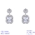 Picture of Great Value White Platinum Plated Dangle Earrings at Factory Price