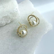Picture of Delicate Copper or Brass Stud Earrings at Great Low Price