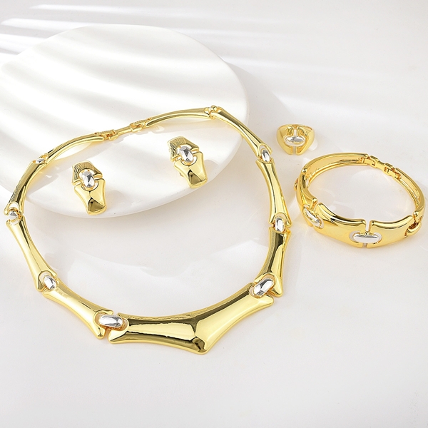 Picture of Zinc Alloy Gold Plated 4 Piece Jewelry Set from Certified Factory