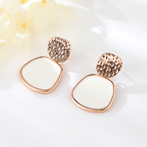 Picture of Inexpensive Rose Gold Plated Enamel Dangle Earrings from Reliable Manufacturer