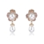 Picture of Wholesale Gold Plated White Dangle Earrings with No-Risk Return