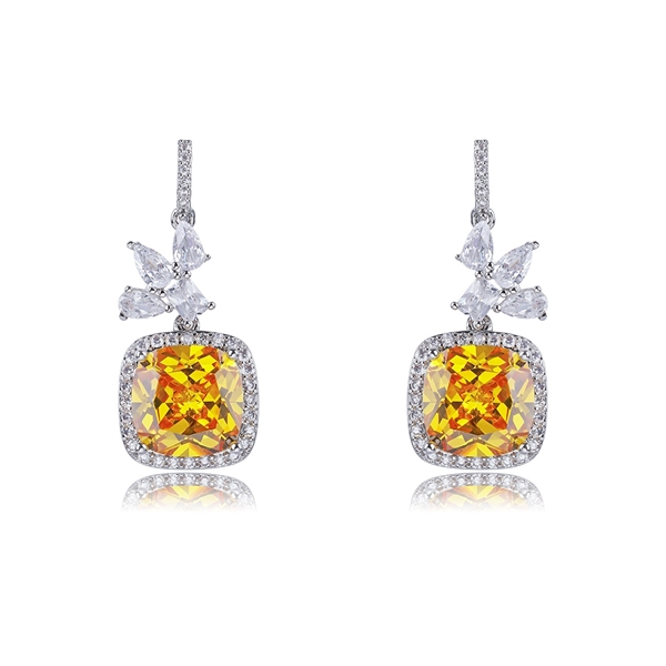 Picture of Fashionable Big Platinum Plated Dangle Earrings