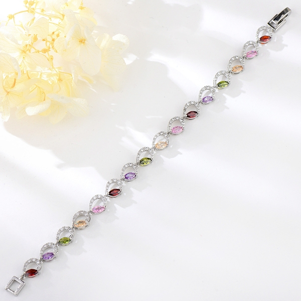 Picture of Sparkly Small Cubic Zirconia Fashion Bracelet