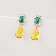 Picture of Attractive Yellow Cubic Zirconia Dangle Earrings For Your Occasions