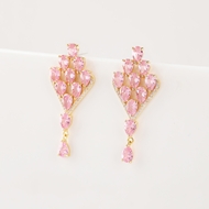 Picture of Impressive Pink Gold Plated Dangle Earrings with Low MOQ