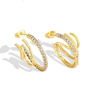 Picture of Pretty Cubic Zirconia Gold Plated Earrings