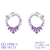 Picture of Brand New Purple Big Big Hoop Earrings with SGS/ISO Certification