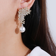 Picture of Recommended White Copper or Brass Dangle Earrings from Top Designer