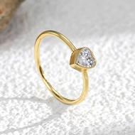 Picture of Designer Gold Plated Love & Heart Fashion Ring with Easy Return