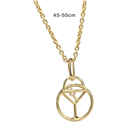 Picture of Trendy Gold Plated White Pendant Necklace with No-Risk Refund