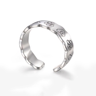 Picture of 999 Sterling Silver Platinum Plated Cuff Bangle in Exclusive Design