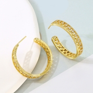 Picture of Copper or Brass Gold Plated Small Hoop Earrings with Full Guarantee