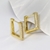 Picture of Trendy Gold Plated White Huggie Earrings with No-Risk Refund