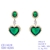 Picture of New Season Green Gold Plated Dangle Earrings with SGS/ISO Certification