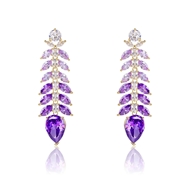 Picture of Distinctive Purple Big Dangle Earrings As a Gift