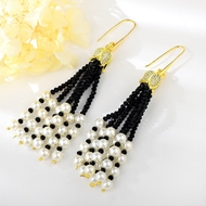 Picture of Good natural stone Gold Plated Tassel Earrings