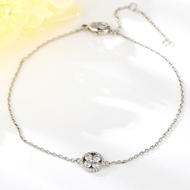 Picture of Low Cost Platinum Plated Cubic Zirconia Fashion Bracelet with Low Cost