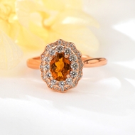 Picture of Delicate Orange Adjustable Ring with Fast Delivery