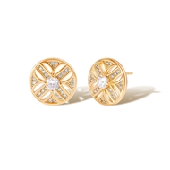 Picture of Unusual Small White Big Stud Earrings