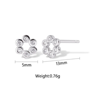 Picture of Purchase Platinum Plated Cubic Zirconia Stud Earrings Exclusive Online