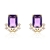 Picture of Eye-Catching Purple Delicate Big Stud Earrings with Member Discount