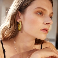 Picture of Copper or Brass Gold Plated Big Hoop Earrings at Super Low Price