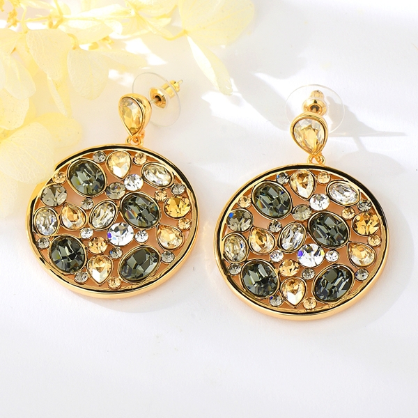 Picture of Copper or Brass Swarovski Element Dangle Earrings with Unbeatable Quality