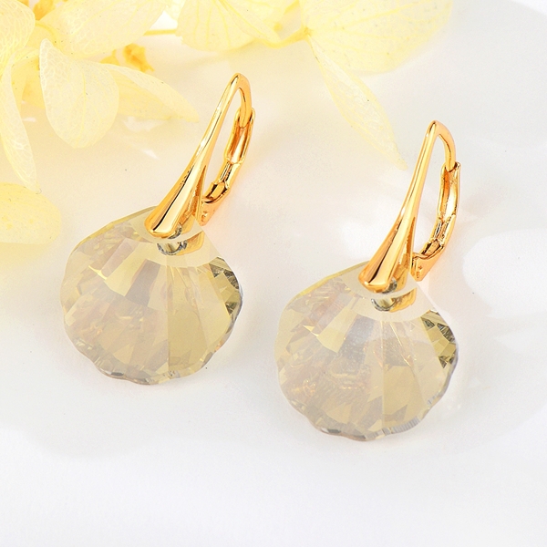 Picture of Fancy Big Yellow Dangle Earrings