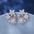 Picture of Stylish Big Platinum Plated Big Stud Earrings