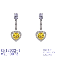 Picture of Love & Heart Cubic Zirconia Dangle Earrings with Fast Delivery