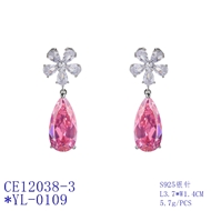 Picture of Big Pink Dangle Earrings with Wow Elements