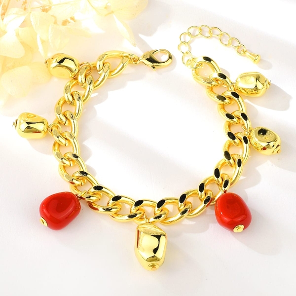 Picture of Eye-Catching Gold Plated Artificial Crystal Fashion Bracelet with Member Discount