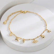 Picture of Featured Gold Plated Cubic Zirconia Anklet at Super Low Price