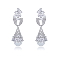 Picture of Delicate White Dangle Earrings Exclusive Online