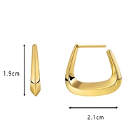 Picture of Nickel Free Gold Plated Geometric Small Hoop Earrings with Easy Return