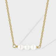 Picture of Beautiful Artificial Pearl Geometric Pendant Necklace