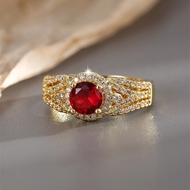 Picture of Latest Geometric Red Fashion Ring