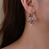 Picture of Exclusive Copper or Brass Party Huggie Earrings Direct from Factory