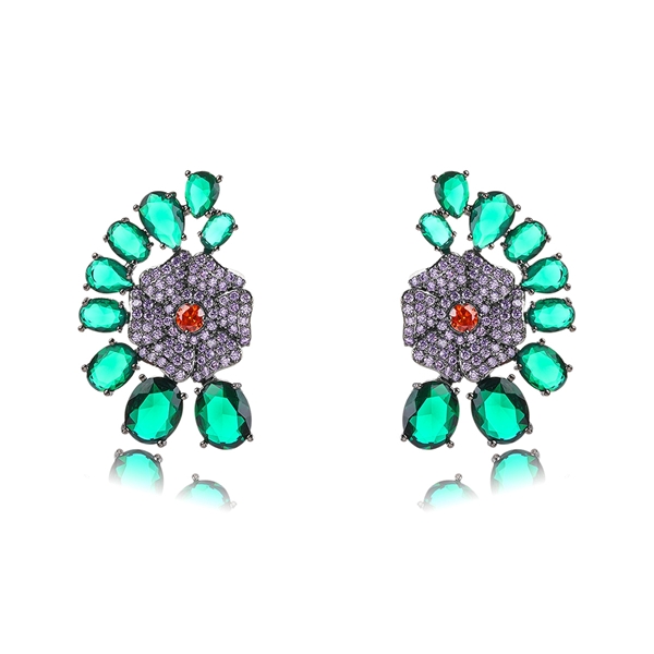 Picture of Luxury Cubic Zirconia Dangle Earrings in Exclusive Design