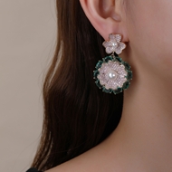 Picture of Beautiful Cubic Zirconia Party Dangle Earrings