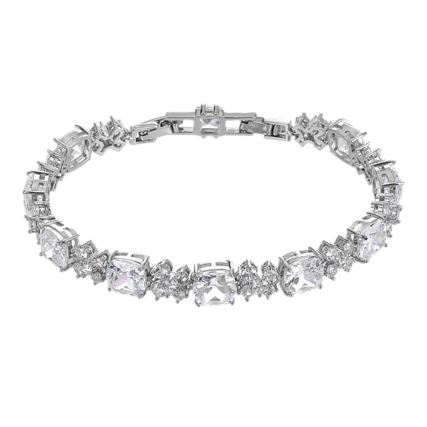 Picture of Unique Cubic Zirconia Geometric Fashion Bracelet