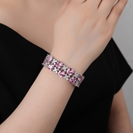 Picture of Wholesale Platinum Plated White Fashion Bracelet with No-Risk Return