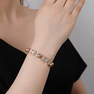 Picture of Distinctive White Cubic Zirconia Fashion Bracelet with Low MOQ