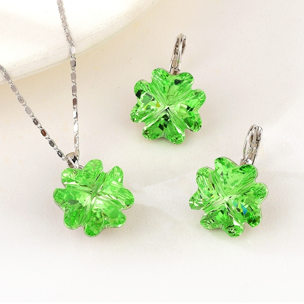 Picture of Popular Swarovski Element Flowers & Plants 2 Piece Jewelry Set